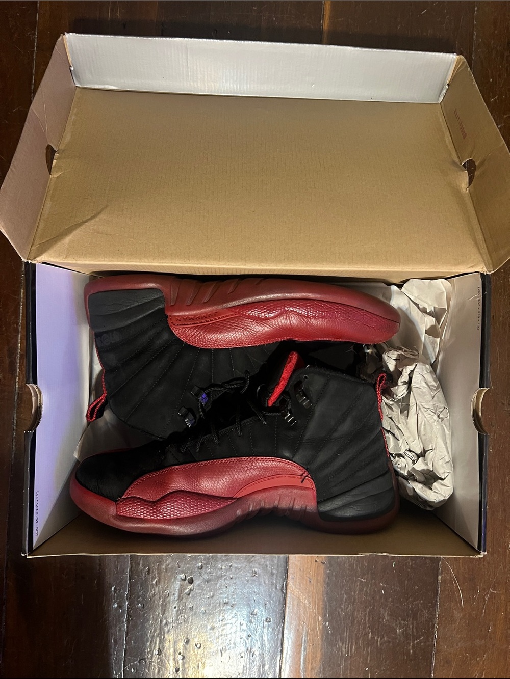 Jordan Air Jordan 12 Retro Black / Varsity Red Shoe Box